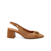 MELLUSO SLINGBACK V313 RAFFIA CUOIO
