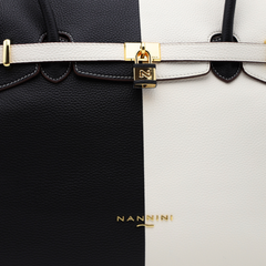NANNINI BORSA MOANA 18530 BIANCO NERO