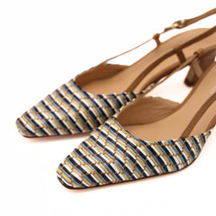 ALESSANDRA PELUSO SLINGBACK NA60 RAFFIA MULTICOLOR