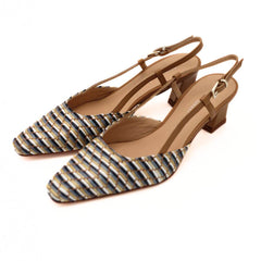 ALESSANDRA PELUSO SLINGBACK NA60 RAFFIA MULTICOLOR
