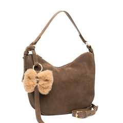 NERO GIARDINI BORSA A SPALLA CAMOSCIO I644343D 427 TABACCO