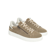 Sneakers uomo Nero Giardini E601131U 501 beige in camoscio e pelle.