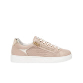 Sneakers Nero Giardini Nude da donna in pelle con zip.