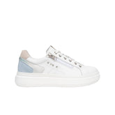 Sneakers da donna Nero Giardini in pelle bianca con inserti colorati.