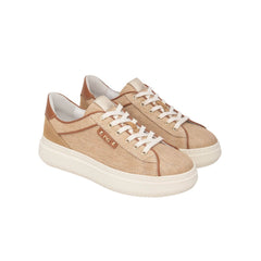 Sneakers Nero Giardini beige in raffia naturale.