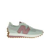 Sneakers New Balance 327 acquamarina e rosa in suede e mesh