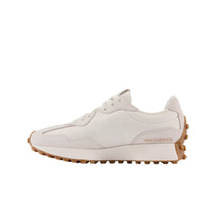 New Balance 327 bianche con dettaglio animalier in suede e mesh