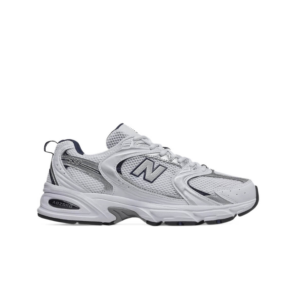 Sneakers New Balance 530 argento e blu in mesh