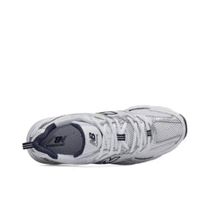 Sneakers New Balance 530 argento e blu in mesh