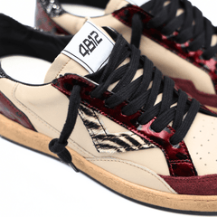 4B12 SNAKERS PLAY NEW D233 BIANCO BORDEAUX