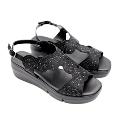 MELLUSO SANDALO R80440 STRASS NERO