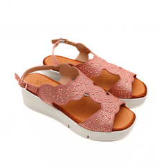 MELLUSO SANDALO R80440 STRASS ROSA