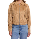 Giacca Rino&Pelle Ravenna cammello con frange