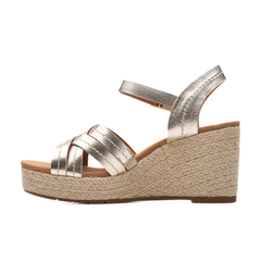 CLARKS SANDALO SABINA STRAP 181463 PLATINO