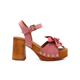 SANDRO ROSI SANDALO ZOCCOLO FIORE 9492 ROSA