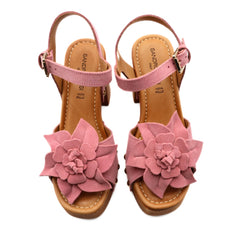 SANDRO ROSI SANDALO ZOCCOLO FIORE 9492 ROSA