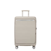Valigia media Samsonite Paralux Olive vista frontale
Dettaglio guscio rigido e pannello frontale valigia Samsonite Paralux Stone Grey