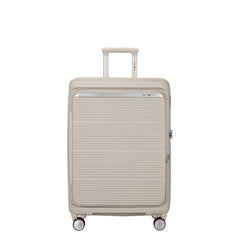Valigia media Samsonite Paralux Olive vista frontale
Dettaglio guscio rigido e pannello frontale valigia Samsonite Paralux Stone Grey