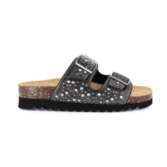 GRÜNLAND CIABATTA HOLA CB0758 M7 STRASS NERO