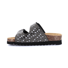 GRÜNLAND CIABATTA HOLA CB0758 M7 STRASS NERO