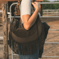 RIPANI BORSA FRANGE SIGRID MARRONE CIOCCOLATO