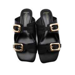 SPAZIO CORRIDONI CIABATTA FASCE 8574R NERO