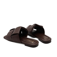 SPAZIO CORRIDONI CIABATTA PELLE INTRECCIO 6794 MARRONE