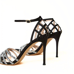 TWINSET SANDALO TGT112 STRASS NERO