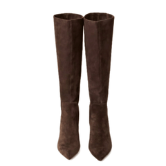 TWINSET STIVALE CAMOSCIO TGT162 MARRONE