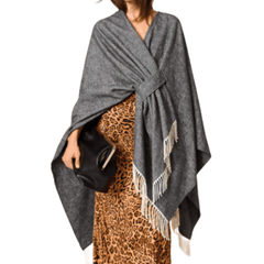 TWINSET SCIARPA MANTELLA TO5040 11956 GRIGIO