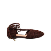 TWINSET BALLERINA 261TGT042 CROCHET MARRONE