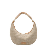 Borsa Twinset Hobo 261TB7051 Beige in rafia e similpelle