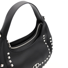 TWINSET BORSA HOBO TB7064 BORCHIE NERO