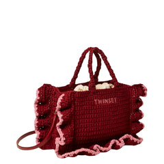TWINSET BORSA LA COROLLE CROCHET 261TD8291 13496 BORDEAUX