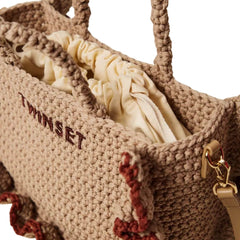 TWINSET BORSA LA COROLLE CROCHET 261TD8291 13498 BEIGE