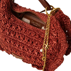 TWINSET BORSA LA COROLLE RAFIA CROCHET 261TD8300 13332 BORDEAUX
