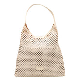 Borsa tote bianca Twinset elegante in pelle di qualità laserata