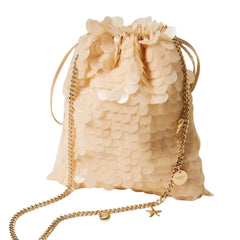 TWINSET POCHETTE RASO CON PAILLETTES 261TL8020 12145 CHAMPAGNE