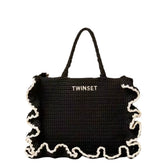 TWINSET SHOPPER LA COROLLE CROCHET 261TD8290 06571 NERO