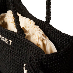 TWINSET SHOPPER LA COROLLE CROCHET 261TD8290 06571 NERO