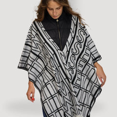 TWINSET PONCHO TA4100-00006 GRIGIO NERO
