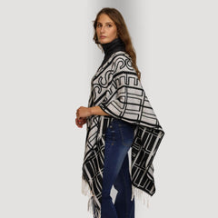 TWINSET PONCHO TA4100-00006 GRIGIO NERO