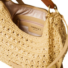 TWINSET BORSA PAGLIA 261TB7381 00193 BEIGE