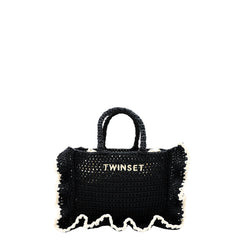 TWINSET BORSA A MANO LA COROLLE CROCHET 261TD8291 06571 NERO