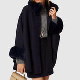 TWINSET PONCHO 262TO5730 BLU NOTTE