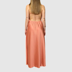 VICOLO VESTITO LUNGO SCHIENA SCOPERTA 0096 ROSA PESCA