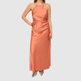 VICOLO VESTITO LUNGO SCHIENA SCOPERTA 0096 ROSA PESCA