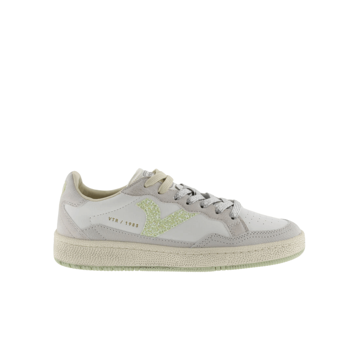 Sneakers Victoria 8806108 bianche in pelle vista laterale