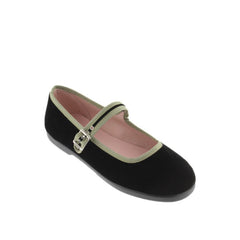 VICTORIA BALLERINE 1080123 NERO CON BORDO VERDE
