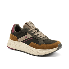 FRAU SNEAKERS CROSS HYBRID NET X013 TABACCO